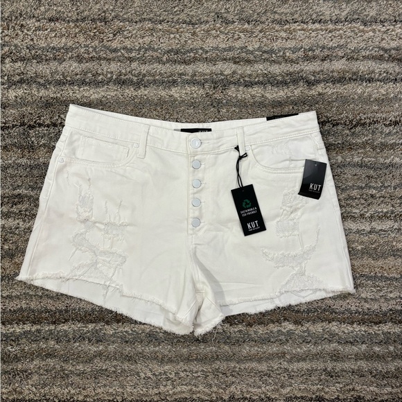 KUT From The Kloth High Rise Jane Shorts Sz 16 NWT | KUT High Rise Denim Shorts - Picture 2 of 14